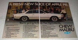 1978 Chevy Malibu Coupe Ad - Fresh Slice of Apple Pie - £14.49 GBP