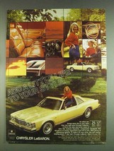 1978 Chrysler LeBaron Ad - Add Life - £14.76 GBP