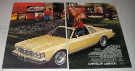 1978 Chrysler LeBaron Ad - Add A Little Life to Style - £14.54 GBP