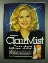 1978 Clairol ClairMist Hairspray Ad - Hair Shine - £14.85 GBP