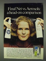 1978 Clairol Final Net Hair Spray Ad - Comparison - $18.49