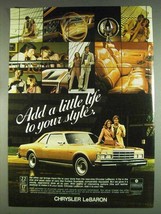 1978 Chrysler LeBaron Ad - Add A Little Life - £14.76 GBP