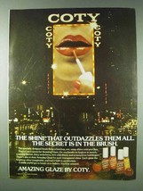 1978 Coty Amazing Glaze Lip Gloss Ad - Outdazzles All - $18.49