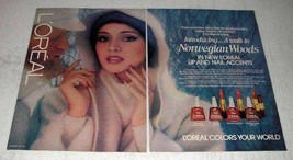 1978 L&#39;oreal Lip and Nail Accents Ad - Norwegian Wood - £14.48 GBP