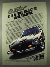 1978 Datsun 280-Z Ad - Fuel-Injected Investment - $18.49