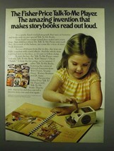 1978 Fisher-Price Talk-to-Me Player Ad - Storybooks - £14.65 GBP
