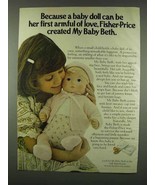 1978 Fisher-Price My Baby Beth Ad - Armful of Love - £14.78 GBP