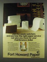 1978 Fort Howard Paper Ad - Join the Waste Watchers - £14.50 GBP