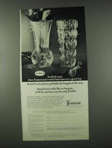 1978 Fostoria Lead Crystal Bud Vases Ad - BV-1 and BV-2 - £14.78 GBP