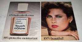 1978 Revlon Touch & Glow Moisturizing Liquid Makeup Ad - £14.73 GBP