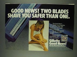 1978 Gillette Good News Razor Ad - Shave You Safer - $18.49