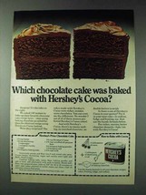 1978 Hershey&#39;s Cocoa Ad - Which Chocolate Cake - £14.54 GBP