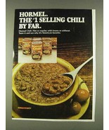 1978 Hormel Chili Ad - #1 Selling Chili By Far - £14.61 GBP