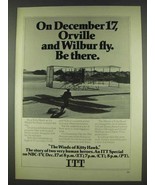 1978 ITT The Winds of Kitty Hawk Ad - Orville Wilbur - £14.52 GBP