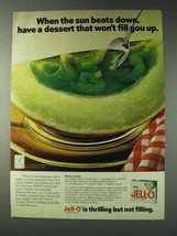 1978 Jell-O Lime Gelatin Ad - Melon Cooler Recipe - $18.49