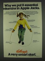 1978 Kellogg's Apple Jacks Ad - 8 Essential Vitamins - £14.53 GBP