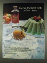 1978 Karo Corn Syrup Ad - Frosty Fruit Sherbets Recipe - £14.62 GBP