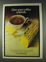 1978 Kraft Cracker Barrel Cheese Ad - Give Coffee Break - £14.48 GBP