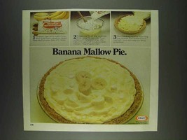 1978 Kraft Miniature Marshmallow Ad - Banana Mallow Pie - $18.49