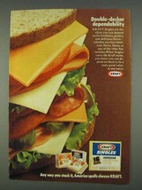 1978 Kraft Singles Cheese Ad - Double-Decker - £14.45 GBP