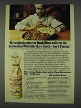 1978 Lea &amp; Perrins Worcestershire Sauce Ad, Chef Nichol - £14.52 GBP