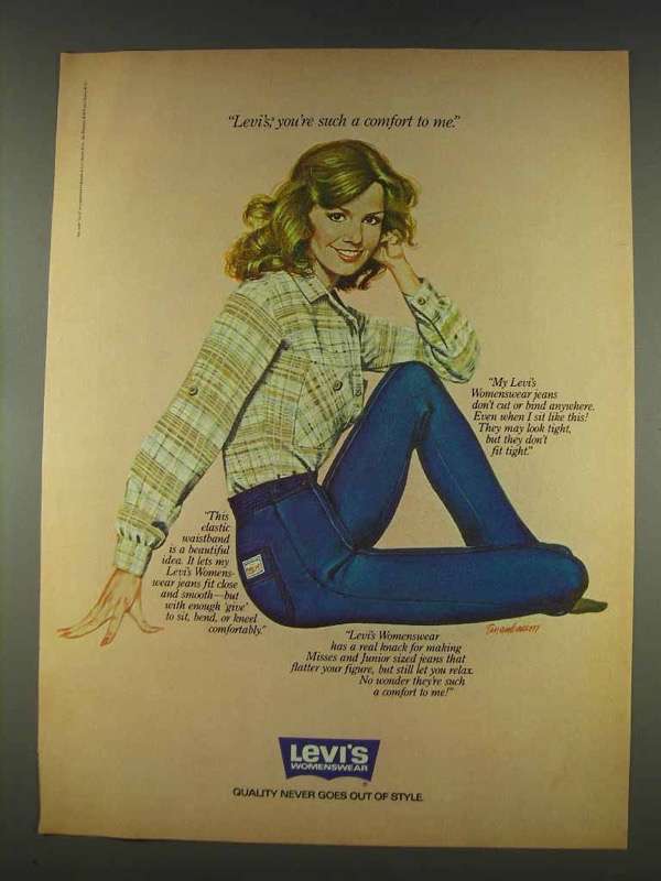 1978 Levi's Womenswear Jeans Ad - Such a Comfort - $18.49