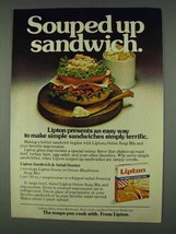 1978 Lipton Recipe & Soup Mix Ad - Souped Up Sandwich - $18.49