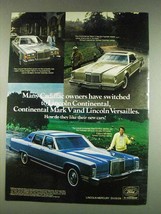 1978 Lincoln Continental, Mark V and Versailles Car Ad - £14.55 GBP