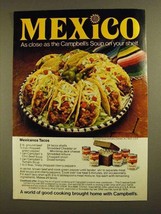 1979 Campbell's Soup Ad - Mexicanos Tacos Recipe - $18.49