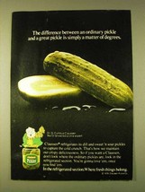 1979 Claussen Pickles Ad - A Matter of Degrees - £14.65 GBP