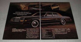 1979 Chrysler Newport 4-Door Ad - Why Pay The Price - £14.45 GBP
