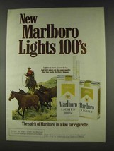1978 Marlboro Lights 100&#39;s Cigarettes Ad - £14.78 GBP