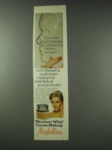 1978 Maybelline Moisture Whip Cream Makeup Ad - £14.56 GBP