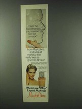 1978 Maybelline Moisture Whip Liquid Makeup Ad - £14.56 GBP