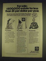1978 New York Life Insurance Ad - $500,000 Estate - £14.54 GBP