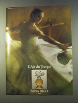 1979 Nina Ricci L&#39;Air du Temps Perfume Ad - £14.73 GBP