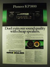 1979 Pioneer KP3800 Cassette Stereo & TS-167 Speaker Ad - $18.49