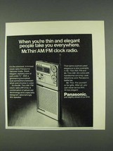 1978 Panasonic RF-016 Mr. Thin AM/FM Clock Radio Ad - $18.49