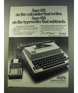 1979 Sears Ad - Calculator &amp; Graduate Typewriter - £14.78 GBP