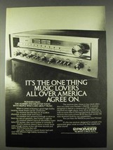 1978 Pioneer SX650 Receiver Ad - Music Lovers Agree - £14.65 GBP