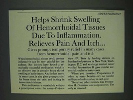 1978 Preparation H Ointment Ad - Shrink Swelling - £14.78 GBP