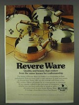 1978 Revere Ware Tea Kettles Ad - Quality and Beauty - £14.92 GBP