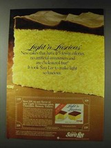 1978 Sara Lee Light 'n Luscious Cake Ad - Calories - $18.49