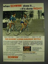 1978 Schwinn 5-speed Suburban Bicycle Ad - Done Right - $18.49