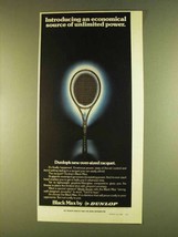 1980 Dunlop Black Max Tennis Racquet Ad - Power - $18.49