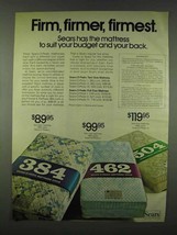 1978 Sears-O-Pedic Mattresses Ad - Firm, Firmer - £14.53 GBP