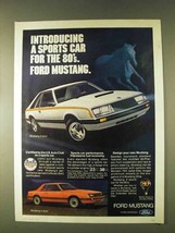 1980 Ford Mustang 3-Door and Mustang 2-Door Ad - £14.52 GBP