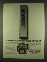 1978 Sony Trinitron Color TV&#39;s Ad - A Remote Reason - £14.60 GBP