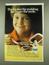 1978 Swiss Miss Chocolate Pudding Ad - Bigger the Smile - £14.44 GBP