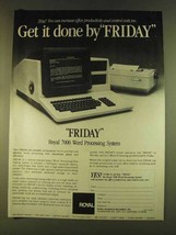 1980 Royal 7000 Word Processing System Ad - Get it Done - £14.54 GBP